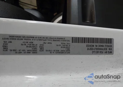 2020 Ram Promaster 2500 High Roof 159 Wb из США, поврежденный, VIN 3C6TRVDG6LE133212